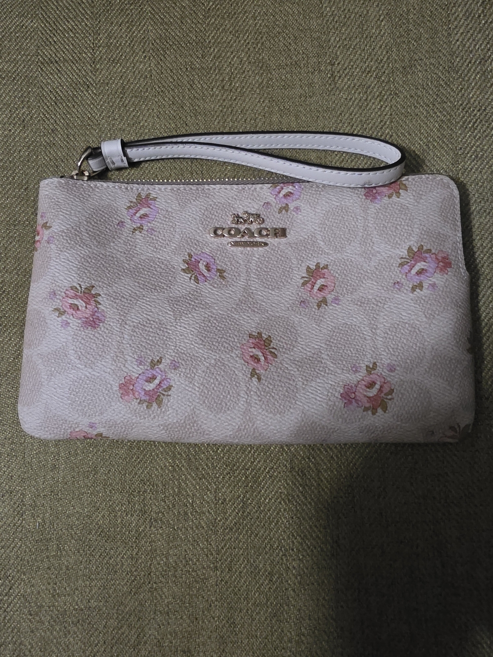 COACH Pink Floral Wristlet